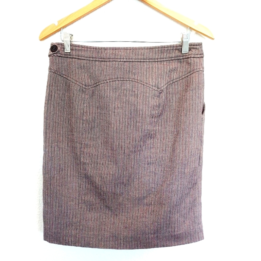 ⭐️5/$20 Lux Brown Tweed Knee Length Skirt Size 4